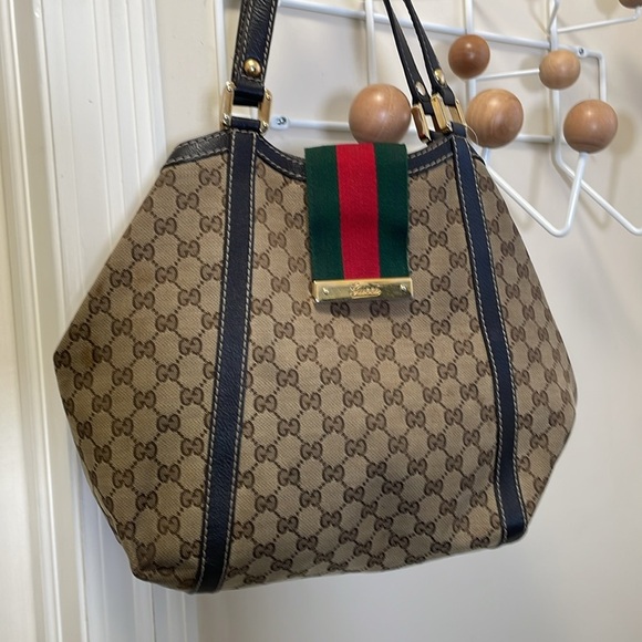 Gucci - Classic Canvas Leather Medium Tote bag - Brown - Picture 3 of 16